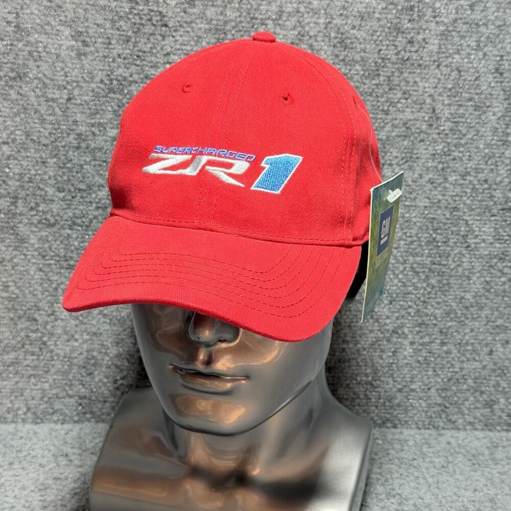 Corvette ZR1 Supercharged Red StrapBack Hat 100% Cotton Baseball Cap NEW! NWT